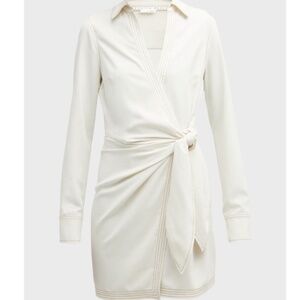 NWT Veronica Beard Lavella Wrap Dress White sz 2